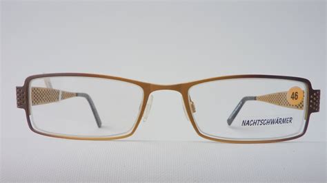 Yabi Art Herrenbrille rechteckig messing/braun gelochte Bügel – Vintage ...