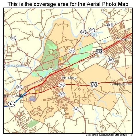 Aerial Photography Map of Hershey, PA Pennsylvania