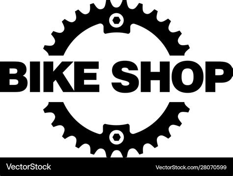 Bike shop service club logo template Royalty Free Vector