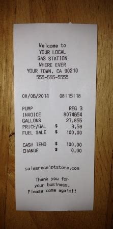 Fake Receipt Templates | Free Receipt Templates | We Print Your Receipts and mail them to you ...