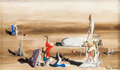 YVES TANGUY French 1900-1955 Goauche Surrealist