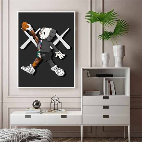 Kaws Art Jordan 1 Poster Print Poster Home Decor Poster | Etsy