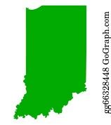 630 Map Of Indiana United States Clip Art | Royalty Free - GoGraph