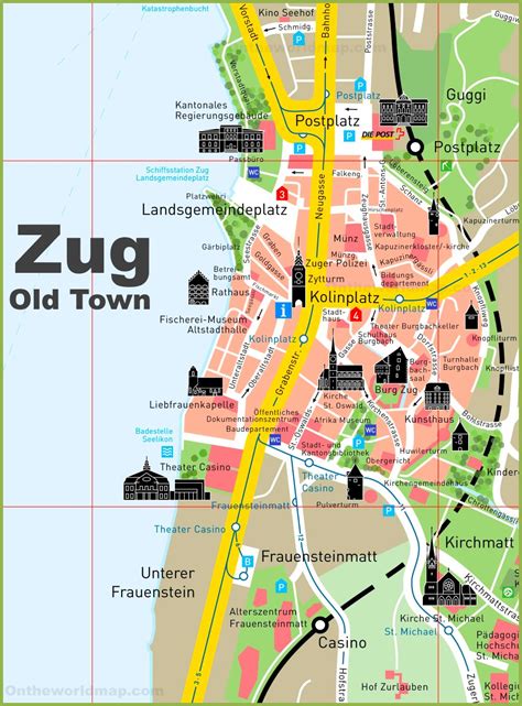 Tourist Map of Zug Old Town - Ontheworldmap.com