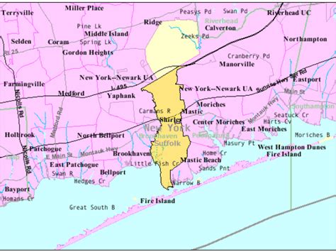 Shirley, NY - Geographic Facts & Maps - MapSof.net