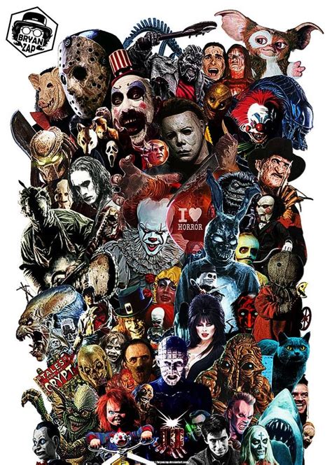 Horror Movies Icons Art by Bryanzap on DeviantArt Horror Movie Tattoos, Horror Movie Characters ...