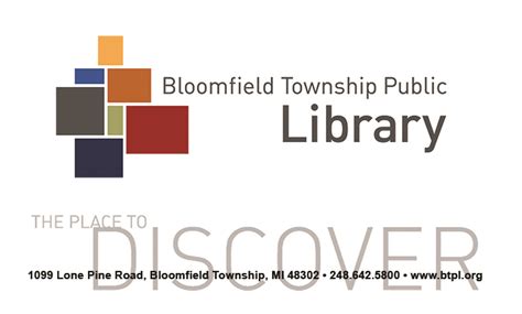 Apply for or Renew a Library Card | Bloomfield Township Public Library