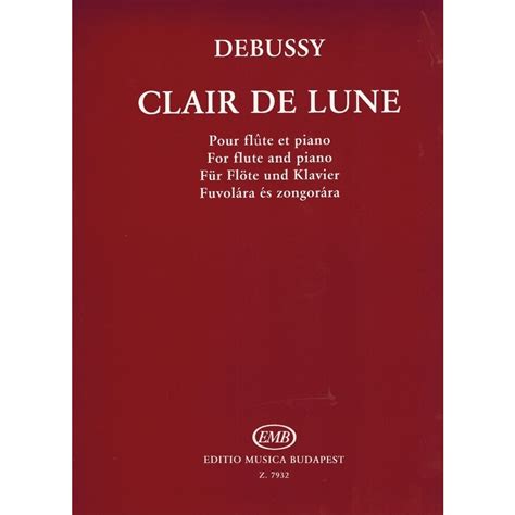 Claude Debussy: Clair de Lune [Flute and Piano]. Just Flutes