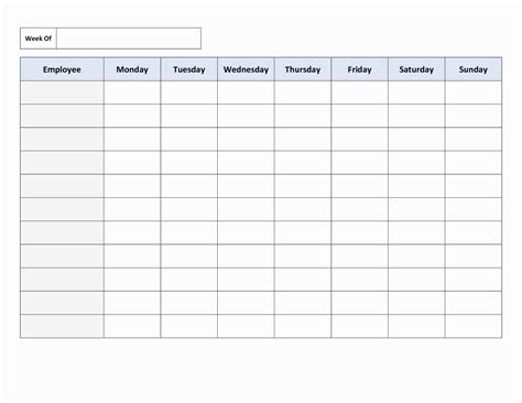 weekly schedule template 9 download free documents in - free printable weekly work schedule ...