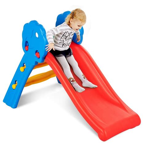 Costway Children Kids Junior Folding Climber Play Slide Indoor Outdoor ...