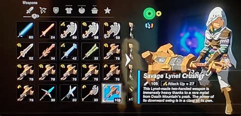 Savage lynel crusher 105 ATK+27 : legendofzelda