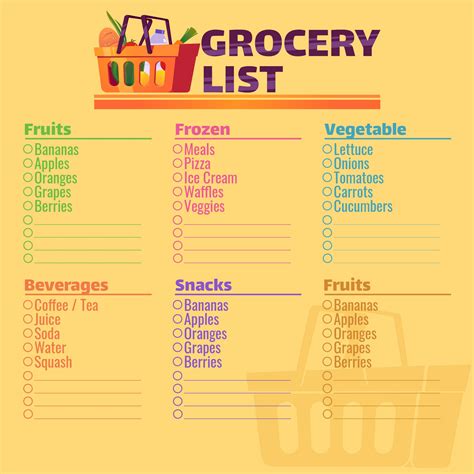 6 Best Images of Printable Grocery Shopping Organizer - Printable Master Grocery Shopping List ...