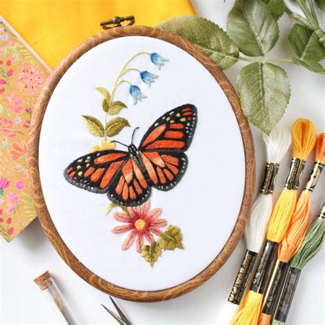 6 Beautiful Butterfly Embroidery Patterns - Crewel Ghoul