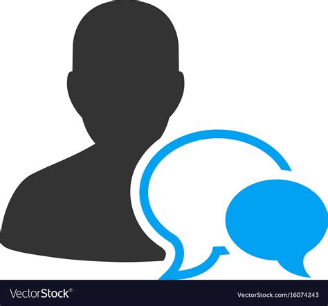 Forum moderator flat icon Royalty Free Vector Image