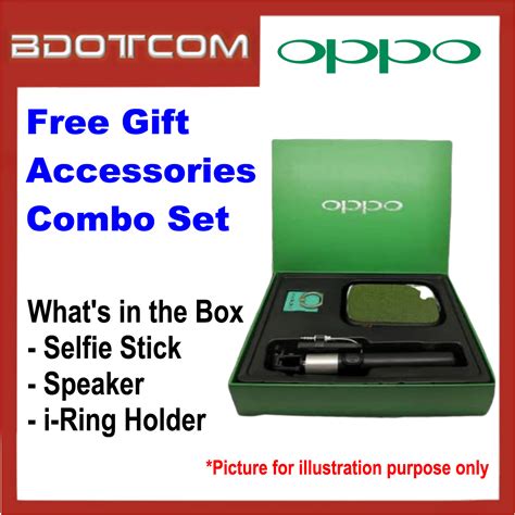 Oppo Free Gift Accessories Combo Set with Selfie Stick + Speaker + i ...