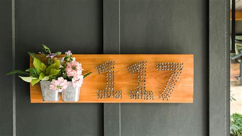How to Make a Rustic-Chic Nail Art Address Plaque | Diy house number plaques, House numbers diy ...