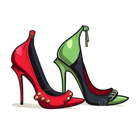 Heels Clipart High Heel Shoes In Two Color Combinations Cartoon Vector, Heels, Clipart, Cartoon ...