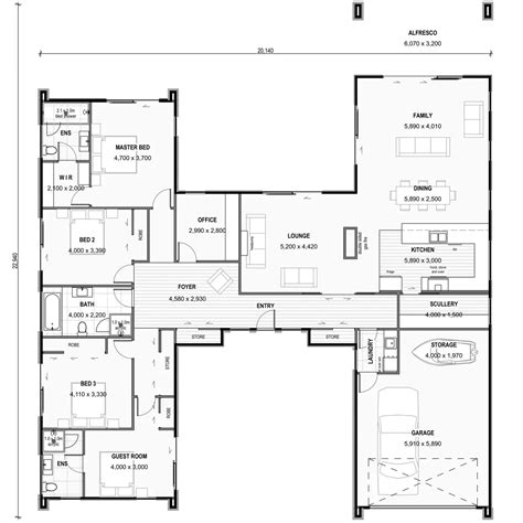 Pavilion House Plans NZ | H-Shaped House Plans NZ | The Dunstan | U shaped house plans, U shaped ...