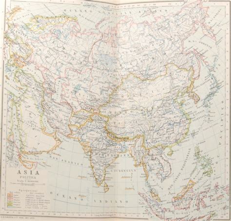 Antique Map Asia Political circa 1900 | Antico Gallery