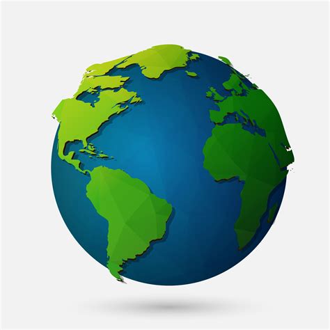 Vector low poly earth illustration. Polygonal globe icon 445330 Vector Art at Vecteezy