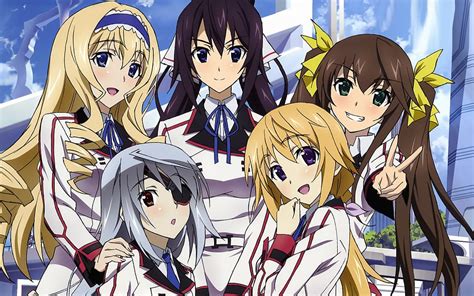 Five female anime character taking group picture HD wallpaper ...