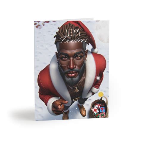 Black Santa, Black Christmas Cards, African American Cards, Christmas ...