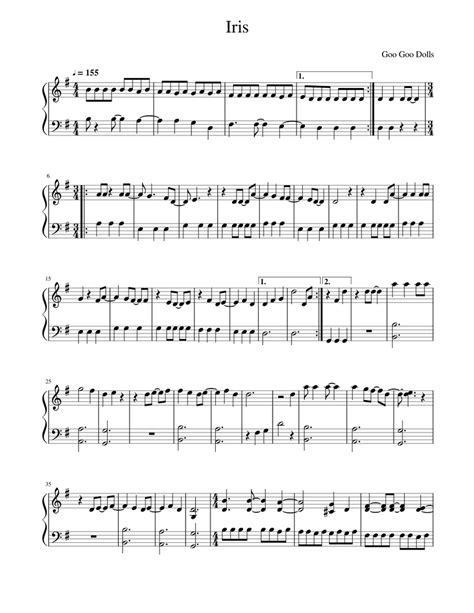 Iris Sheet music for Piano (Solo) | Musescore.com