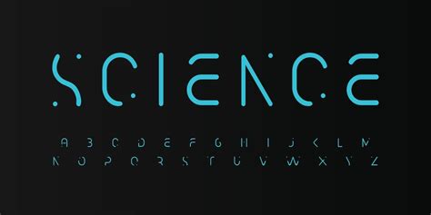 Premium Vector | Science font melt alphabet smooth letters modern ...