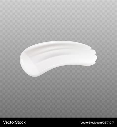 White cream swatch facial skin moisturizer Vector Image