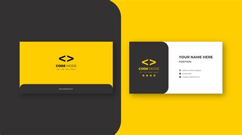 Free Modern Business Card Design PowerPoint & Google Slides