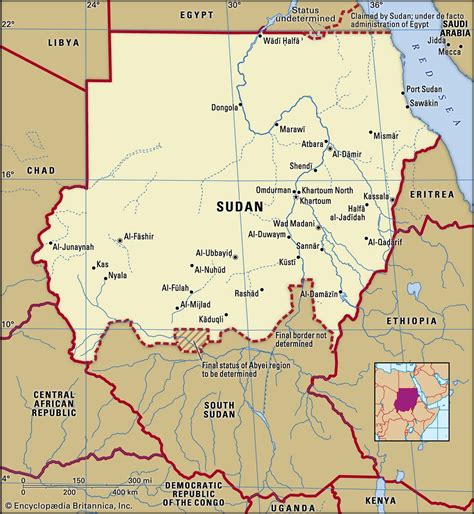 Sudan On A Map - Zoning Map