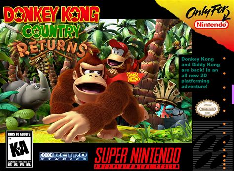 Donkey Kong Country Returns SNES Box Art by GreenMachine987 on DeviantArt