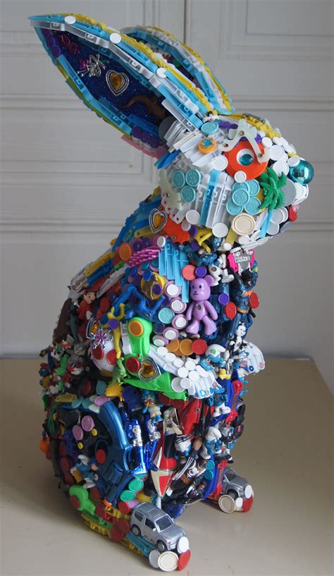 Rabbit ~ Robert Bradford recycled toy art | Recycled Toys, Recycled Art Projects, Recycling ...