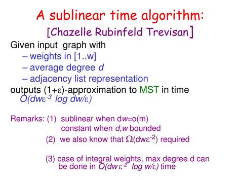 PPT - What can we do in sublinear time? 0368.4612 Seminar on Sublinear ...