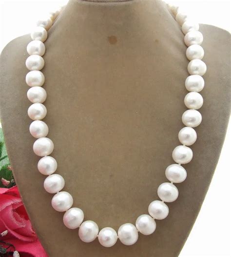 19" 14MM White Pearl Necklace-in Chain Necklaces from Jewelry & Accessories on Aliexpress.com ...