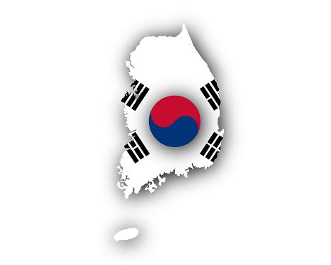 Map And Flag Of South Korea Stock Illustration - Download Image Now - iStock