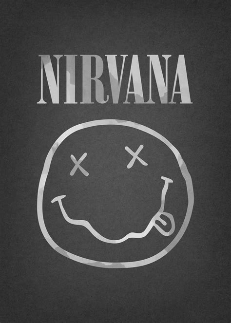 'Nirvana Band Logo' Poster Print by Zull | Displate in 2020 | Band logos, Nirvana drawing ...