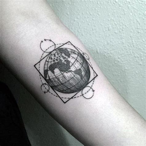 80 Globe Tattoo Designs For Men - Traveler Ink Ideas