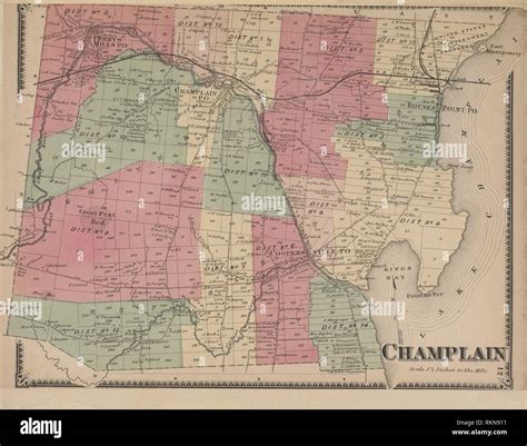 Champlain map hi-res stock photography and images - Alamy