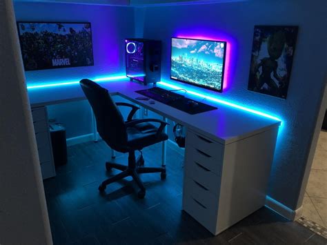 Battlestation | Gaming room setup, Corner gaming desk, Gaming desk setup