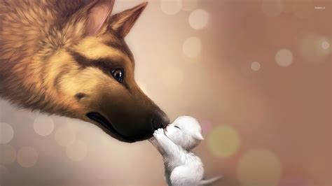 Dog & Puppy wallpaper - Digital Art wallpapers - #15231