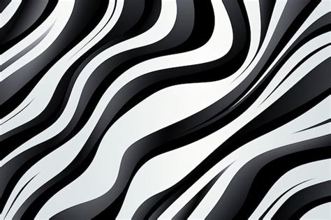 Premium AI Image | Black and white zebra fur pattern that is fluid a ...