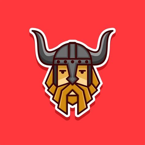 Premium Vector | Viking head logo vector logo template design inspiration