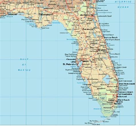 Gulf Coast Cities In Florida Map