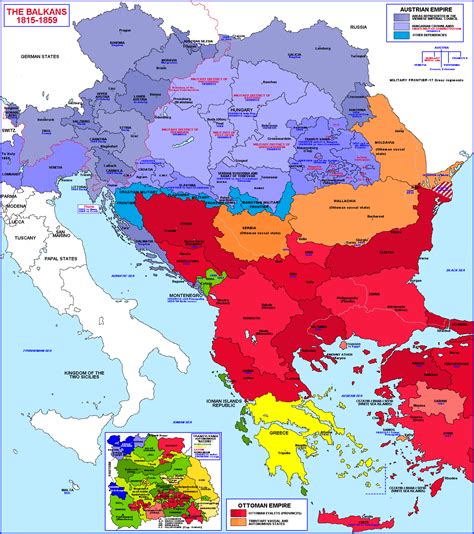 The Balkans, European part of Ottoman Empire and Austria 1815-1859 : MapPorn