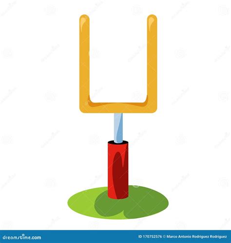 Illustration Cartoon Football Goal Icon Isolated Stock Illustration - Illustration of goal ...