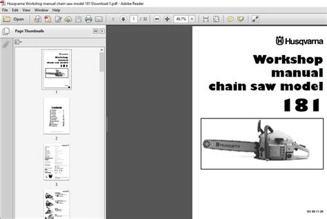 Husqvarna Workshop manual chain saw model 181 - PDF DOWNLOAD - HeyDownloads - Manual Downloads