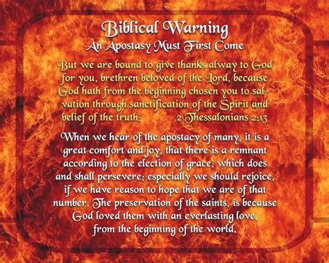 Biblical Warning - An Apostasy Must First Come | Scripture study ...