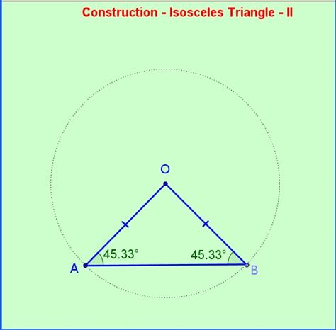 Construction of Isosceles Triangle - II | Matematicas, Geometría, Ciencia