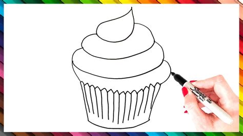 Simple Cupcake Drawing